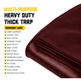 thumbnail image 4 of Core Tarps 20 Mil Heavy Duty Tarp Camping Tarpaulin Waterproof Cover, Maroon/Black 12' x 25', 4 of 8