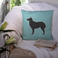 thumbnail image 3 of Carolines Treasures BB3721PW1414 Croatian Sheepdog Checkerboard Blue Fabric Decorative Pillow, 3 of 4