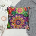 thumbnail image 2 of ONETECH Square Throw Pillow Covers Colorful Mandala Flowers Pillow Cases Decorative for Home Bedroom Sofa Watercolor Nature Floral Interlaced Petals Painting Pillowcases, 2 of 5