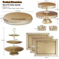 thumbnail image 3 of 8Pcs Gold Cake Stand Set, 14 Inch Round Cake Stand, Displays for Dessert Cupcake Serving Tower for Birthday Baby Shower Wedding Decor (Champagne Gold), 3 of 7