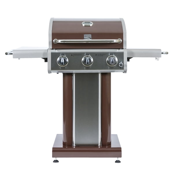 Kenmore 3 Burner 30000 BTU Propane Patio BBQ Pedestal Grill with