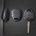 thumbnail image 2 of Car Protection Key Covers Accessories Styling Case For Mitsubishi Pajero EX Lancer ASX Outlander Galant Carbon Fiber Grain Shell, 2 of 2