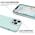thumbnail image 3 of Compatible with iPhone 13 Pro Case, Liquid Silicone Soft Gel Rubber iPhone 13 Pro Phone Case Slim Fit Cover with Microfiber Lining Protective Phone Cases for iPhone 13 Pro 6.1 inch, Mint Green, 3 of 15