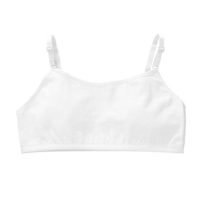 QHUDLV Soutien-Gorge d'Entraînement en Coton Doux pour Adolescentes, Confortable et Respirant Sans Armature, Design Simple pour Usage Quotidien