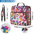 thumbnail image 2 of FORMRS Zipper Binder with Shoulder Strap 2-inch Ring 500 Sheet Capacity File Bag, Black Colorful Circles, 2 of 5