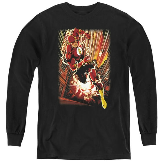 Jla - Street Speed - Youth Long Sleeve Shirt - Large