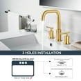 thumbnail image 5 of Wowow 8 in. Widespread Double Handle Bathroom Faucet with Pop Up Drain and cUPC Certified Supply Lines in Brushed Gold Questions & Answers, 5 of 7