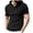 Black, variant on WREESH Slim Hooded T-Shirts for Men Casual Sports Short Sleeve Solid Color Tops Gray
