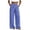 *Blue, variant on VBVC Women's Gingham Wide Leg Lounge Pants , Casual Plaid Pull-On Trousers For Women , Ladies' High Waist Elastic Pants with Pockets,Army Green,S-2XL