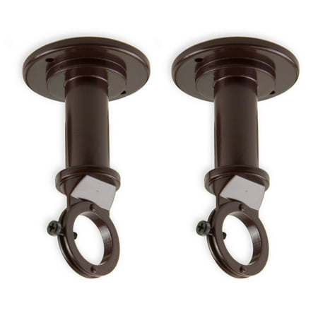 

1 Industrial Pipe Wall/Ceiling Single Bracket (pair) - Bronze