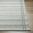 thumbnail image 4 of BoutiqueRugs Nimue Boho Hand Woven Wool Natural Fiber Area Rug - Farmhouse Bordered Solid Color Carpet for Living Room, Bedroom - Gray, Ivory - 8' x 10' (8x10), 4 of 8