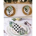 thumbnail image 3 of Cloth Napkins Summer Rustic Eucalyptus Leaf Washable Soft Kitchen Dinner Napkin Set of 4,Black White Buffalo Plaid Reusable Cocktail Napkins for Wedding Holiday Party Event,20x20In, 3 of 7