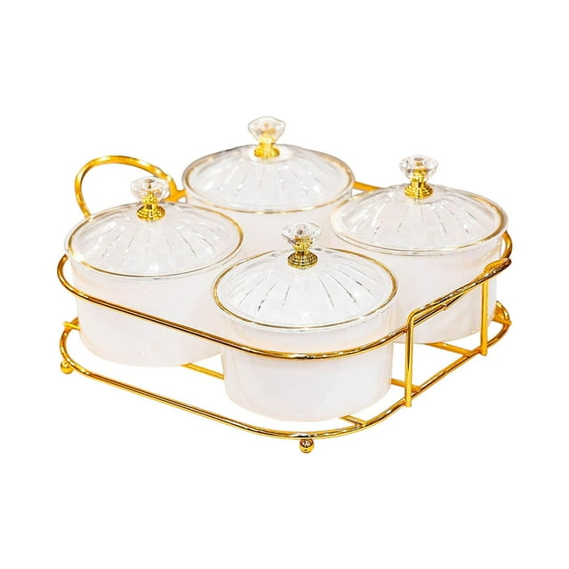 Plato de frutos secos, platos divididos para servir, platos desmontables para aperitivos, platos para aperitivos blanco 4