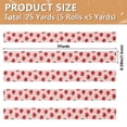 thumbnail image 3 of 5 Rolls Christmas Ribbon 1.5 inch Wide Decorative Ribbon for Gift Wrapping and Holiday Decorations Strawberry and Pink Polka, 3 of 7