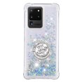 thumbnail image 2 of Funda para Samsung Galaxy S20 Ultra 5G con Brillo Líquido Flotante, Purpurina, Parachoques y Anillo Giratorio Soporte, 2 of 5