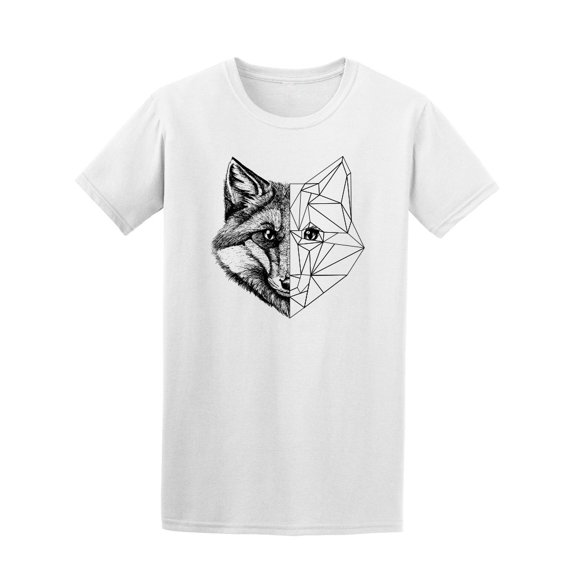 Polygonal Fox T-Shirt Men -Image by Shutterstock, Male 3X-Large