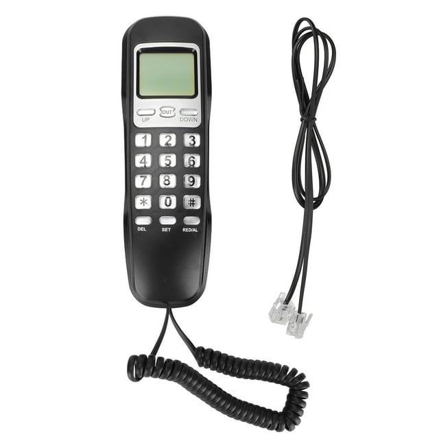 Corded Phone, LCD Screen Redialing Wired Landline Clear Keys For Home For Office Red,White,Black