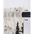 thumbnail image 6 of Rustic Bear Tier Curtains 36 Inch Length,Sheer Curtains for Bedroom Living Room Window Vintage Country Wildlife Forest Mountains Small Half Window Kitchen Curtains & Drapes 27.5"x36" 2 Panels, 6 of 6