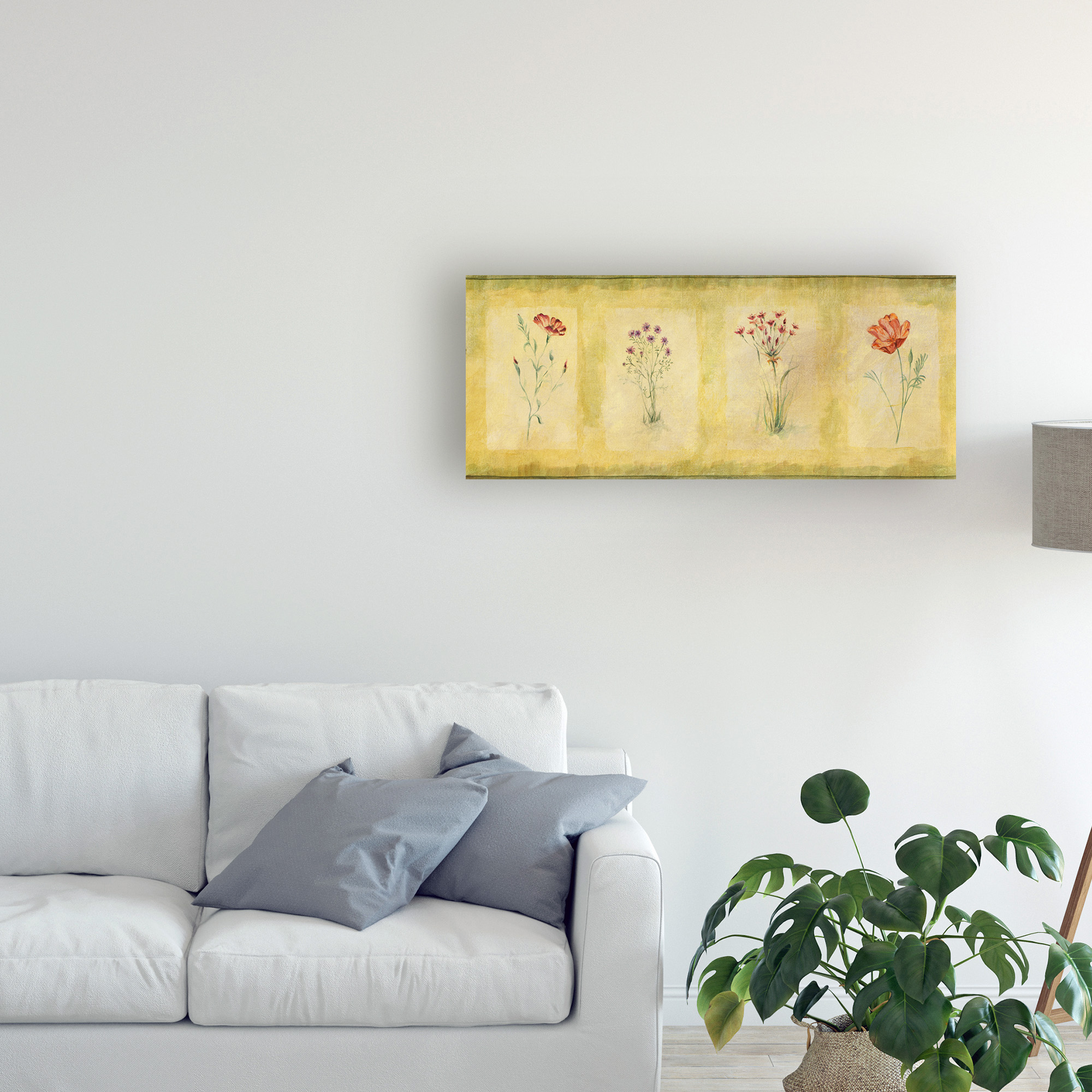 Trademark Fine Art 'Pink Four Panel' Canvas Art by Pablo Esteban