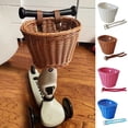 thumbnail image 1 of Meileang Bicycle Basket Large Capacity Strong Load-bearing Universal Simple Installation Hand-Woven Imitation Rattan Bike Handlebar Basket, 1 of 8
