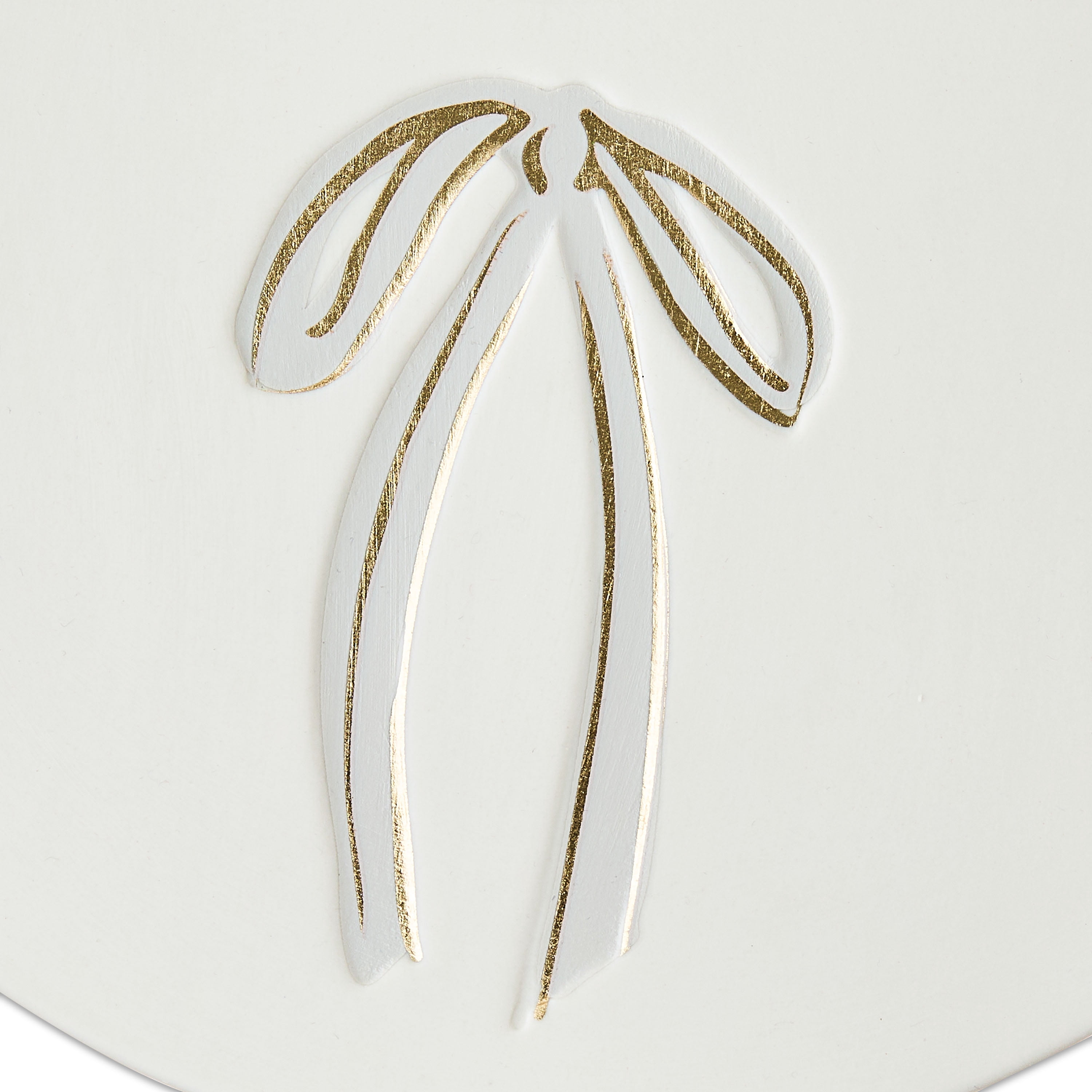 Stoneware Merry Christmas Hanging Decoration, White, 10", by My Texas House