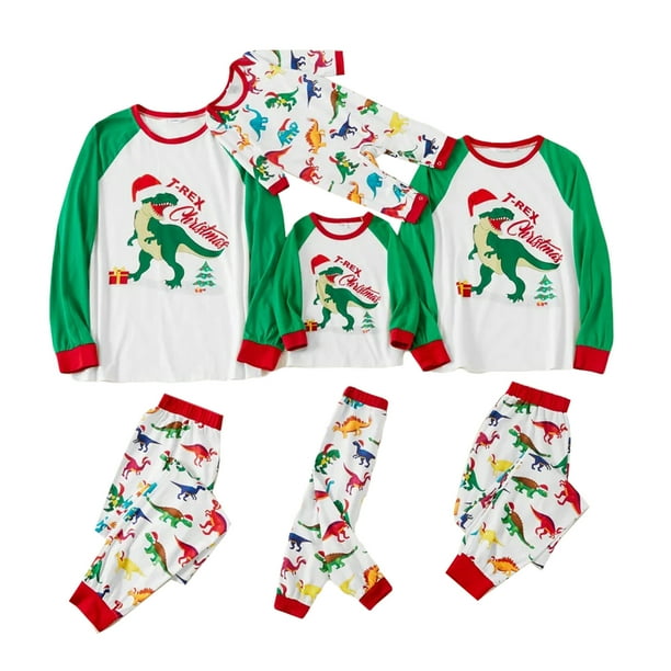 JBEELATE Family Pajamas Matching Sets Christmas Dinosaur Sleepwear for