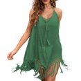thumbnail image 1 of CNKOO Robe de Plage à Franges pour Maillot de Bain (Vert Armée Taille Unique), 1 of 7