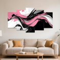 thumbnail image 4 of ZHONGYUTONG Pink Black White Abstract Wall Art Large 5 Pieces Wall Decor Canvas Prints Modern Living Room Bedroom Office Home Decor Framed (8x14inx2pcs 8x18inx2pcs 8x22inx1pcs), 4 of 5
