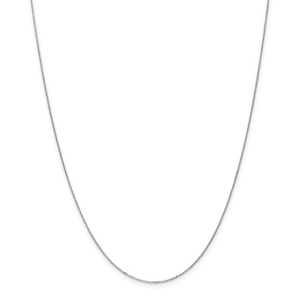 Finest Gold 0.8 mm x 16 in. 14K White Gold Diamond-Cut Cable Chain