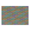 thumbnail image 1 of Colorful Cutting Board, Vintage Brick Wall Motif Geometric Rectangles Pattern Retro Design Inspirations, Decorative Tempered Glass Cutting and Serving Board, Small Size, Multicolor, by Ambesonne, 1 of 1