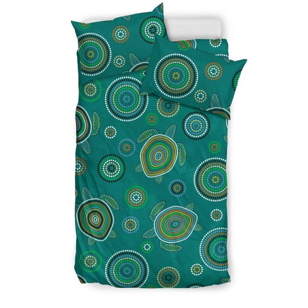 Juego de cama con estampado aborigen Sea Turtle