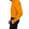 thumbnail image 5 of G-Style USA Men's Regular Fit Long Sleeve Solid Color Dress Shirts - Orange - Small - 15-15.5 - 32-33, 5 of 6