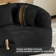 thumbnail image 6 of Wiilayok 68.5" Modern Chenille Sofa,Curved Sofa with Deep Seat,Cloud Compression Sofa Couch for Living Room,No Assembly,Black, 6 of 12