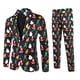 thumbnail image 5 of Traje de negocios informal navideño para hombre, 2 piezas, chaqueta de un botón, pantalones, feo y divertido conjunto con estampado de muñeco de nieve y alce navideño para hombre, 5 of 5