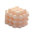thumbnail image 2 of Velas perfumadas pequeñas hechas a mano velas de burbujas geométricas que se queman durante mucho tiempo para la decoración de la cena del hogar Beige, 2 of 3