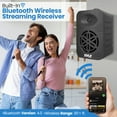 thumbnail image 3 of PyleUsa Bluetooth Indoor Outdoor Speakers Pair - 500 Watt Dual Waterproof 5.25 2-Way Full Range Speaker System w/ 1/2 High Compliance Polymer Tweeter - Home, Boat,Deck, Patio, Poolside - PDWRBT56BK, 3 of 8