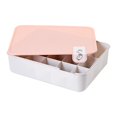 thumbnail image 3 of Organizador de cajones, contenedor de almacenamiento de ropa, organizador de cosméticos, tapa a prueba de polvo para organizar Tapa Rosa 15 Rejillas, 3 of 9