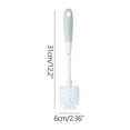 thumbnail image 3 of 2-in-1 Detachable Long Handle Cup Brush - Nylon Bristles for Bottles, Kettles & Pacifiers - 31cm Cleaning Brush with Hangable Design - White, 3 of 9