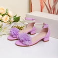 thumbnail image 2 of Girls Sandals Pearl Decoration Toe Loop Heel Design Elegant Party Footwear Stylish Kids Sandals For Girls Formal Occasions ,10.5-11 Years, 2 of 9