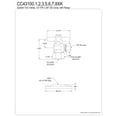 thumbnail image 2 of Kingston Brass CC43103XK 1/2" FIP x 3/8" O.D. Comp Quarter-Turn Angle Shut-Off Valve with Flange, Antique Brass, 2 of 4