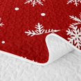 thumbnail image 5 of Manfei Xmas Snowflake Quilt King 3 Pieces,Happy New Year King Coverlet Set,1 Bedspread and 2 Pillowcases, 5 of 7