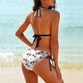 thumbnail image 2 of CROPD Women Two Piece Swimsuit Cute Cherry Tie Side Triangle Bikini Bathing Suit, 2 of 6