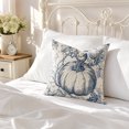 thumbnail image 5 of Btomtd Pumpkin Throw Pillow Cover 18 x 18 Inch, Fall Thanksgiving Couch Pillow Cases, Decorative Cushion Cover for Sofa Porch, Blue, 5 of 6