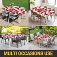 thumbnail image 5 of Valentine's Day Table Cloths for 3 Foot Rectangle Tables, White Heart Love Red Modern Minimalist Patio Waterproof Elastic Fitted Tablecloths, Washable Rectangular Table Cover for Camping, 5 of 8