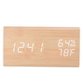 thumbnail image 4 of Reloj despertador digital de maderaReloj digital triangular de madera Reloj digital triangular de madera Reloj LED de madera resistente y resistente Jadeshay  A, 4 of 8