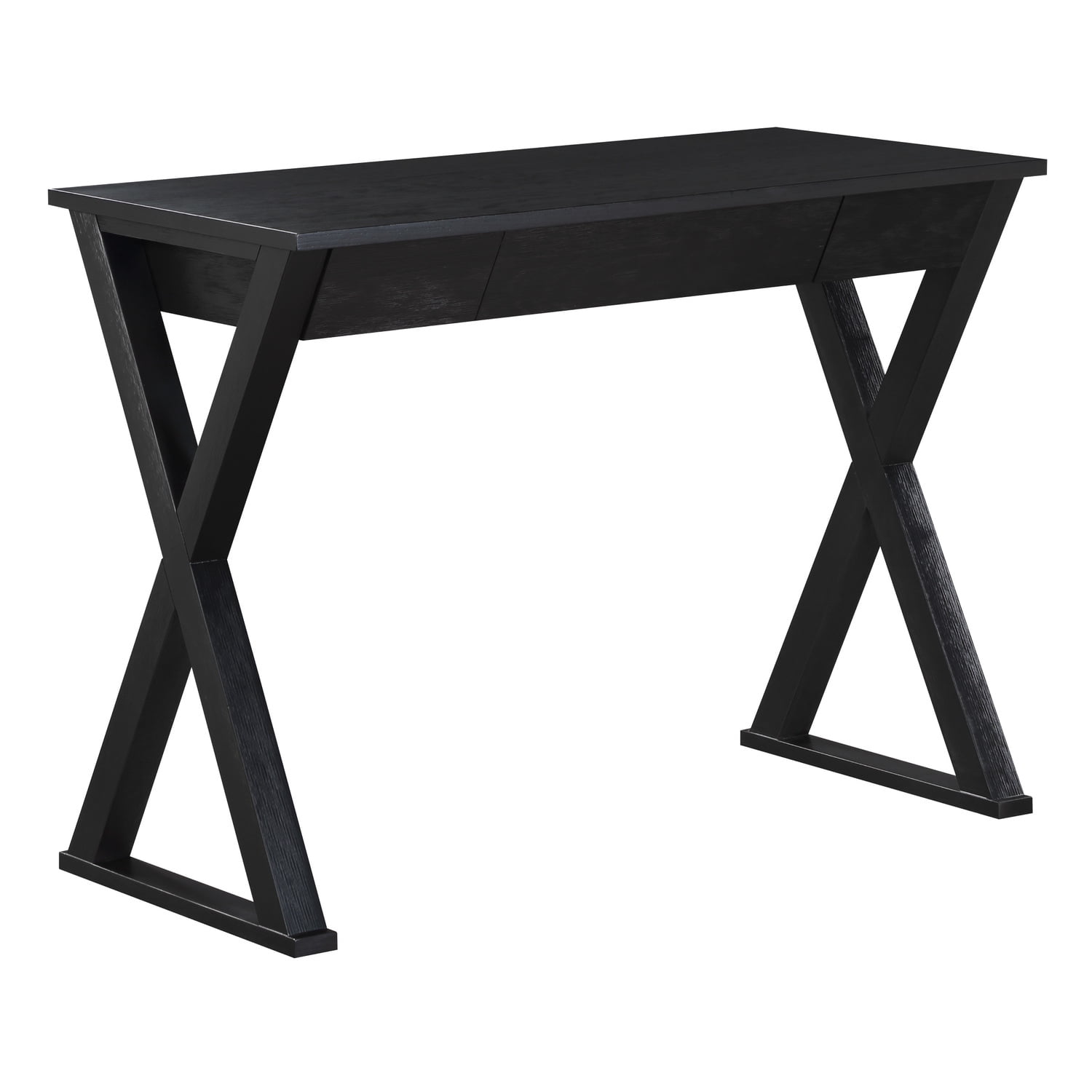Marna Writing Desk w/ Drawer in Engineered Wood Black Finish
