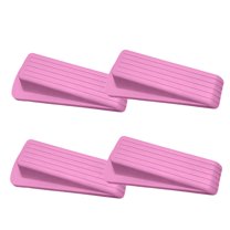 LAMIRO 4Pcs Door Stoppers for Bottom of Door,Keep Stable and Do Not Shift Cute Door Stopper,Flexible Yet Resilient Rubber Door Stop,pink