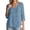 Blue, variant on Women's V Neck Long Sleeve Button Down Casual Blouse Soft Black S
