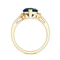 thumbnail image 2 of Rosec Jewels London Blue Topaz Heart Engagement Ring with Diamond - 2 Ct - December Birthstone - AAA Grade - with Jewelry Box, 10K Yellow Gold, US 11.50, 2 of 8