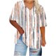 thumbnail image 1 of Hecho para Más Camisa de las Mujeres, Manga Corta con Cuello en V de Tamaño Más Grande, Camisa de Base de Impresión para las Mujeres, 1 of 6